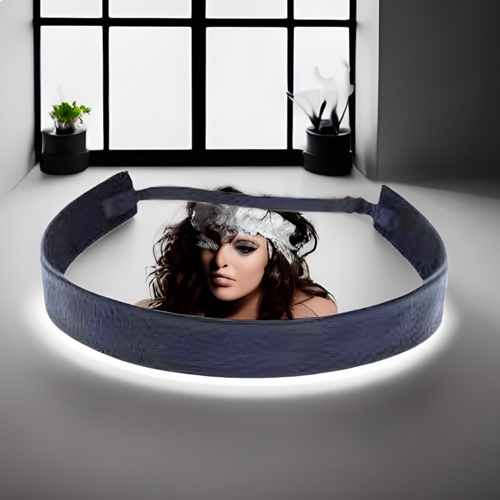BLACK LEATHER PEBBLED HEADBAND NWT - Picture 8 of 9
